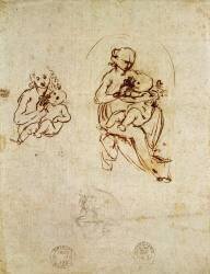 Étude de la Vierge à l'Enfant (Léonard de Vinci) - Muzeo.com