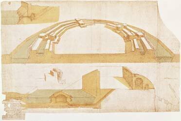 Etude pour une forteresse sur un plan polygonal avec une double douve (Léonard de Vinci) - Muzeo.com