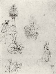 Études de figues et de décorations (Léonard de Vinci) - Muzeo.com