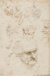 Etudes de têtes (Leonardo da Vinci) - Muzeo.com