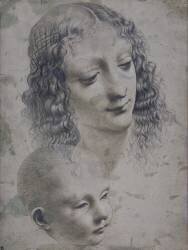 La tête d'une femme et la tête d'un bébé (Léonard de Vinci) - Muzeo.com