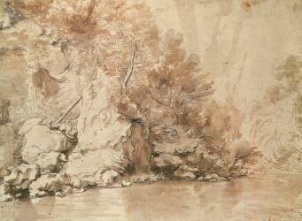 A Study for a landscape (Claude Gellée) - Muzeo.com