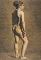 Académie de jeune femme (Eugène Delacroix) - Muzeo.com