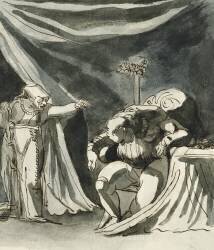 An Old Woman Wearing a Rosary Cursing a Seated Man (Johann Heinrich Füssli) - Muzeo.com