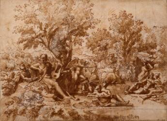 Apollon amoureux de Daphné (Nicolas Poussin) - Muzeo.com
