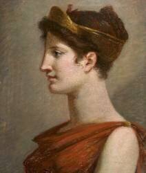 Buste de jeune femme coiffée d'un diadème (étude pour la Richesse) (Pierre Paul Prud'hon) - Muzeo.com