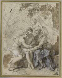 Daphnis et Chloé avec le berger Philétas (Anne-Louis Girodet) - Muzeo.com
