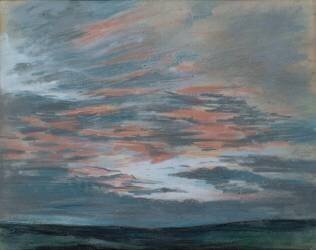 Etude de ciel au soleil couchant (Eugène Delacroix) - Muzeo.com