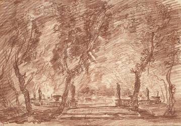 Fountain in the Park (Hubert Robert) - Muzeo.com