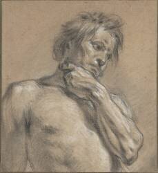Half-Length Study of a Man (François Boucher) - Muzeo.com