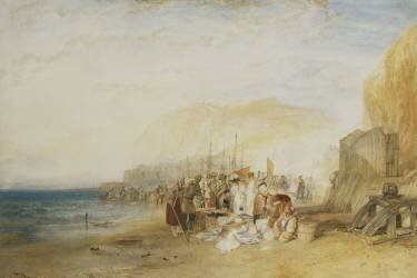 Hastings: Fish Market on the Sands (Joseph Mallord William Turner) - Muzeo.com