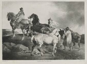 Horses being led to the fair (Théodore Géricault) - Muzeo.com