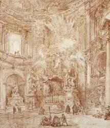 Interior of a church (Hubert Robert) - Muzeo.com