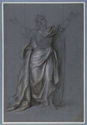 La France rendant grâce au ciel de la guérison de Louis XV à Metz en août 1744 (Charles-Antoine Coypel) - Muzeo.com