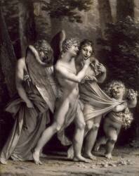 L'Amour séduit l'innocence, le plaisir l'entraîne, le repentir les suit (Pierre Paul Prud'hon) - Muzeo.com