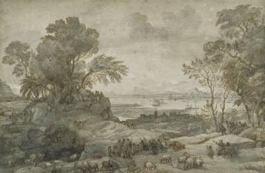Landscape with Christ Preaching the Sermon on the Mount (Claude Gellée) - Muzeo.com