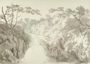 Landscape with Waterfall (Joseph Mallord William Turner) - Muzeo.com