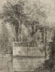 Lattice Work and Reflecting Pool at Arcueil (Jean-Baptiste Oudry) - Muzeo.com