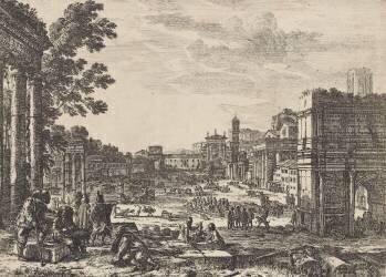 Le Campo Vaccino, 1er état (Claude Gellée) - Muzeo.com