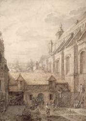 Le jardin près de l'église (Louis Nicolas van Blarenberghe) - Muzeo.com