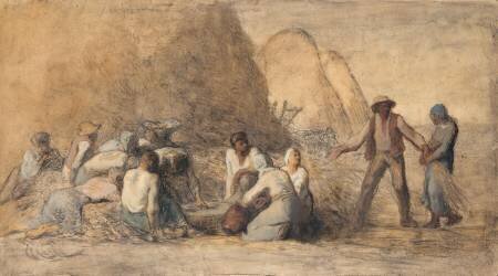 Le repas des moissonneurs ou Ruth et Booz (Jean-François Millet) - Muzeo.com