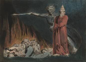 Lucifer and the Pope in Hell (William Blake) - Muzeo.com