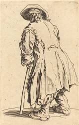 Old Beggar with One Crutch (Jacques Callot) - Muzeo.com