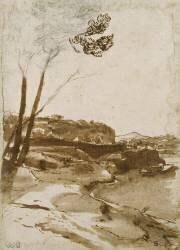 Path along the Tiber (Claude Gellée) - Muzeo.com