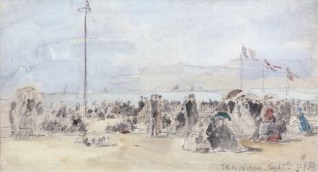 People on the Beach (Eugène Boudin) - Muzeo.com