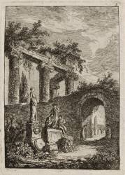 Plate Three from Evenings in Rome (Hubert Robert) - Muzeo.com