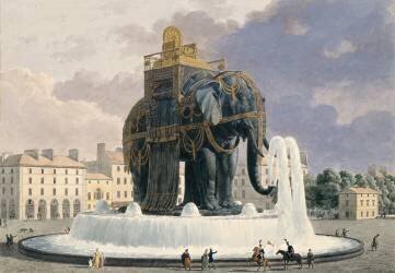 Projet de fontaine surmontée d'un éléphant (Jean Antoine Alavoine) - Muzeo.com