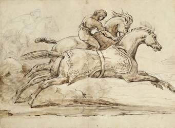 Scene from the Race of the Barberi Horses (Théodore Géricault) - Muzeo.com