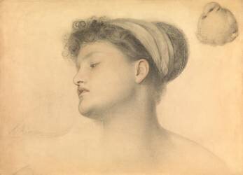 Study for Girl with Doves (Frederick Sandys) - Muzeo.com