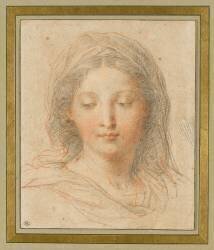 Tête de la Vierge (Michel Corneille the Elder) - Muzeo.com