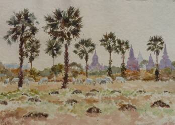 Blue cows and palmettos (Wilson Clive) - Muzeo.com