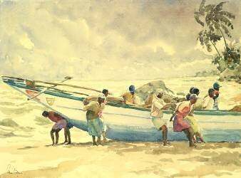 Launching the netboat (Wilson Clive) - Muzeo.com