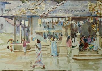 Temple visit between the showers (Wilson Clive) - Muzeo.com