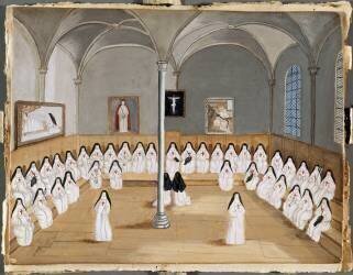 Abbaye de Port-Royal-des-Champs : le chapître des relgieuses (anonymous) - Muzeo.com