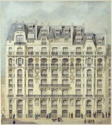 Immeuble de rapport (1, rue Huysmans, 75006 Paris) : façade, élévation (Raoul Brandon) - Muzeo.com