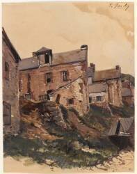 Maisons à Iport (Eugène Isabey) - Muzeo.com