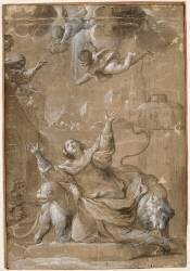 Martyre de sainte Thècle (Alessandro Tiarini) - Muzeo.com