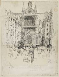 Paris, cathédrale notre-Dame : la rosace du transept sud (Joseph Pennel) - Muzeo.com