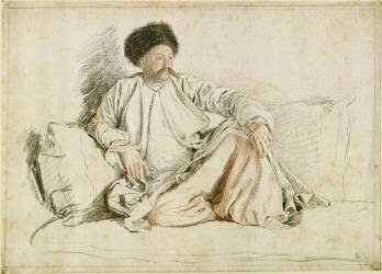 Portrait de Monsieur Levell, négociant anglais, en costume tatare (Jean-Etienne Liotard) - Muzeo.com