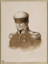 Portrait du général Drouot, un bandeau sur les yeux (Jean-Baptiste Isabey) - Muzeo.com