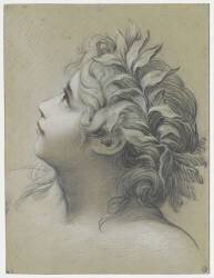 Tête de jeune femme couronnée de lauriers : la Poésie (Pierre Charles Trémolières) - Muzeo.com