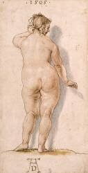 Une grosse femme nue, de dos (Albrecht Dürer) - Muzeo.com