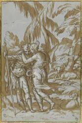 Vénus et Adonis enlacés (Paolo Farinati) - Muzeo.com