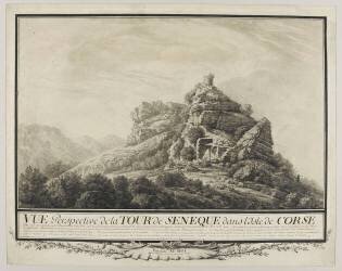 Vue des ruines de la tour de Sénèque, en Corse (Jacques Daubigny) - Muzeo.com