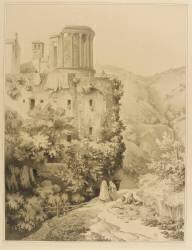 Vue du temple de la sibylle à Tivoli (Lancelot-Théodore Turpin de...) - Muzeo.com