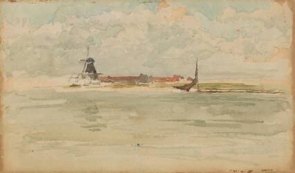 A Little Red Note–Dordrecht (James Abbott McNeill Whistler) - Muzeo.com